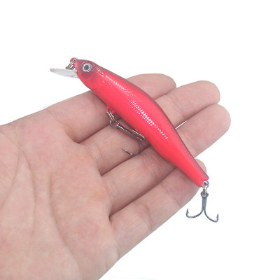 1tk uppuvad Minnow Fishing Lure Voblerid kõva kunstsööt 3D silmad 8cm 8,5g Kvaliteetne Crankbait Plastsöödad Fish Pesca