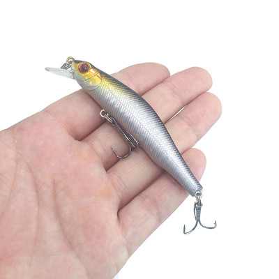 1tk uppuvad Minnow Fishing Lure Voblerid kõva kunstsööt 3D silmad 8cm 8,5g Kvaliteetne Crankbait Plastsöödad Fish Pesca