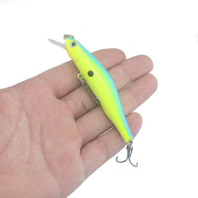 1tk uppuvad Minnow Fishing Lure Voblerid kõva kunstsööt 3D silmad 8cm 8,5g Kvaliteetne Crankbait Plastsöödad Fish Pesca