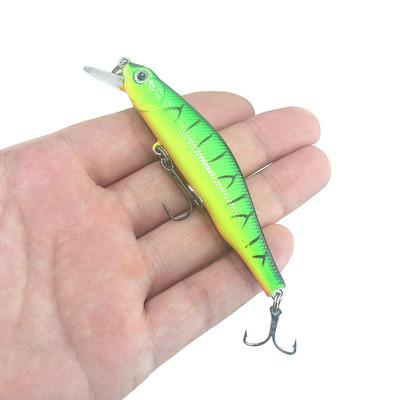 1tk uppuvad Minnow Fishing Lure Voblerid kõva kunstsööt 3D silmad 8cm 8,5g Kvaliteetne Crankbait Plastsöödad Fish Pesca