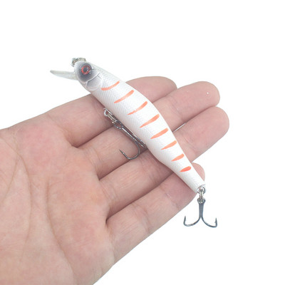 1tk uppuvad Minnow Fishing Lure Voblerid kõva kunstsööt 3D silmad 8cm 8,5g Kvaliteetne Crankbait Plastsöödad Fish Pesca