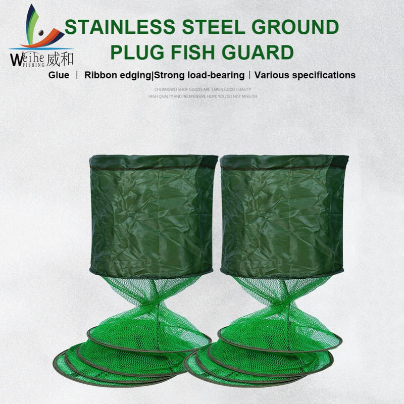 Δίχτυ ψαρέματος Καλάθι ψαριών Ζωντανό Δίχτυ παγίδας ψαριών Πτυσσόμενο αδιάβροχο κολλητικό επίχρισμα SUS Ring Cage Fishing Accessories