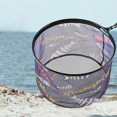 Carbon Fishing Scoop Net Landing Net за риболов на открито Сгъваеми мрежести дълбоки сладководни мрежи за кацане Инструменти за риба 민물뜰채