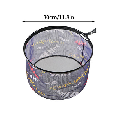 Δίχτυ προσγείωσης με σέσουλα ψαρέματος άνθρακα για ψάρεμα εξωτερικά αναδιπλούμενα δίχτυα βαθιάς προσγείωσης γλυκού νερού Εργαλεία ψαριών 민물뜰채