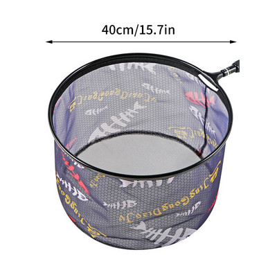 Δίχτυ προσγείωσης με σέσουλα ψαρέματος άνθρακα για ψάρεμα εξωτερικά αναδιπλούμενα δίχτυα βαθιάς προσγείωσης γλυκού νερού Εργαλεία ψαριών 민물뜰채