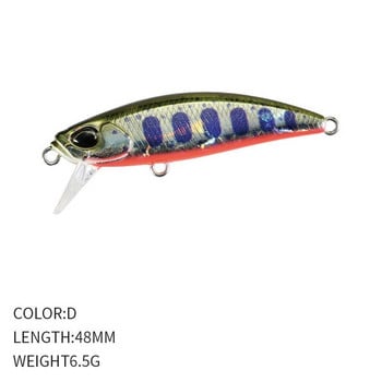 1 τεμ 48 χιλιοστών 6,5 g Sinking Minnow Lure Hard Bait Wobblers Minnow Carp Fishing Lure Isca Pesca Artificial Minnow Lure για μπάσο πέστροφας