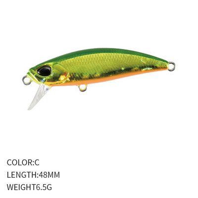 1Gb 48mm 6,5g Grimstošs Minnow Lure Hard Bait Vobleri Minnow Karpu zvejas vilinājums Isca Pesca Mākslīgais Minnow Lure foreļu bass