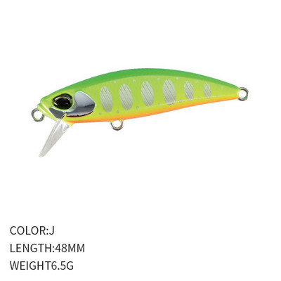 1Gb 48mm 6,5g Grimstošs Minnow Lure Hard Bait Vobleri Minnow Karpu zvejas vilinājums Isca Pesca Mākslīgais Minnow Lure foreļu bass