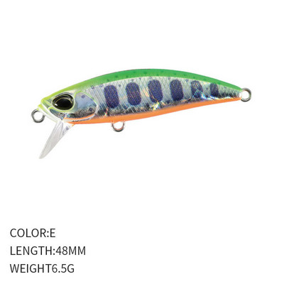 1Gb 48mm 6,5g Grimstošs Minnow Lure Hard Bait Vobleri Minnow Karpu zvejas vilinājums Isca Pesca Mākslīgais Minnow Lure foreļu bass