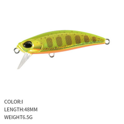 1Gb 48mm 6,5g Grimstošs Minnow Lure Hard Bait Vobleri Minnow Karpu zvejas vilinājums Isca Pesca Mākslīgais Minnow Lure foreļu bass