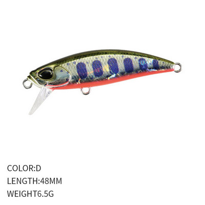 1Gb 48mm 6,5g Grimstošs Minnow Lure Hard Bait Vobleri Minnow Karpu zvejas vilinājums Isca Pesca Mākslīgais Minnow Lure foreļu bass