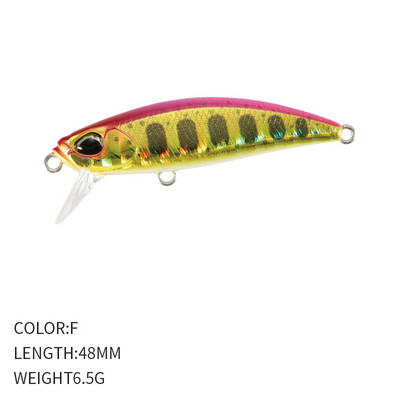 1Gb 48mm 6,5g Grimstošs Minnow Lure Hard Bait Vobleri Minnow Karpu zvejas vilinājums Isca Pesca Mākslīgais Minnow Lure foreļu bass