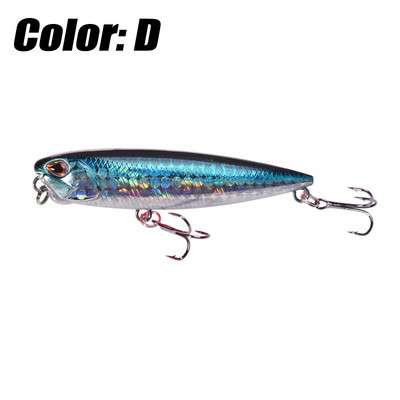 Nalucă de pescuit cu creion plutitor de topwater 6,5 cm 5,5 g Dog Walk Crankbaits Wobbler Stickbait Minnow momeală artificială tare pentru bas de știucă