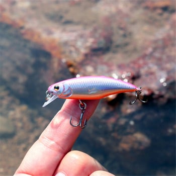 1 ΤΕΜ. Slow Sinking Minnow Fishing Lure 5,2cm 4,5g Πλαστικό σκληρό δόλωμα Jerkbait Perch Pesca Wobbler Fishing Tackle Crankbait