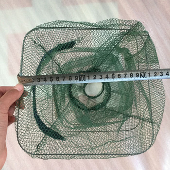 Διχτυωτό δίχτυ καβουριού Δίκτυα γαρίδας Μοναδικό σχέδιο Χειροτεχνία Δομή σταθερής παγίδας Δίκτυο παγίδευσης Δίχτυα ψαρέματος κλουβιών 60*24*24cm