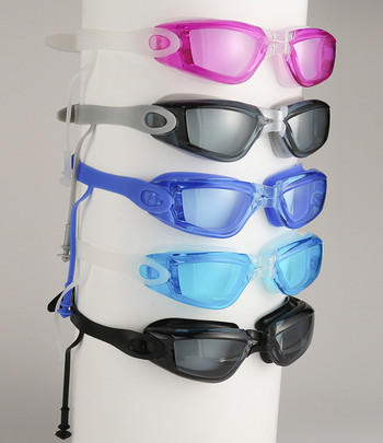 Мъже, жени, професионални водоустойчиви противозамъгляващи се прозрачни очила за плуване, плувен басейн, очила за водни спортове, очила със силиконови тапи за уши
