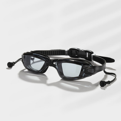 Mehed Naised Professionaalsed veekindlad uduvastased läbipaistvad ujumisprillid ujumisbassein Veespordiprillid Silikoonist kõrvatroppidega prillid