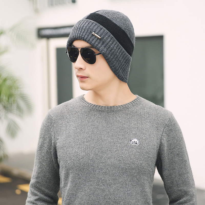 Πλεκτές σαλιάρες για τον λαιμό, καπέλο για χειμερινό χιόνι, αθλήματα, ανδρικά σκέιτμπορντ Beanie Skullies Beanies Thicken Plus Velvet Scarf Mask