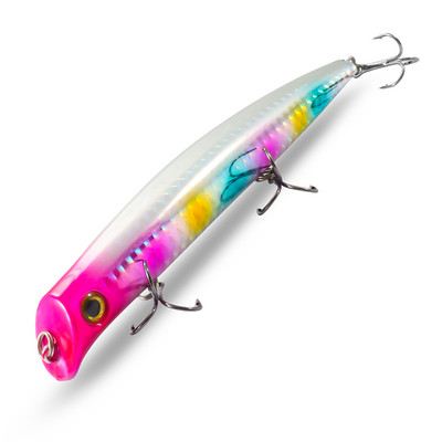 Topwater Popper ujuv püügilant 12,8 cm 15 g 3 kolmiku konksuga Vobbler plastikust kõvasööt Jerkbait Pesca kunstsööt