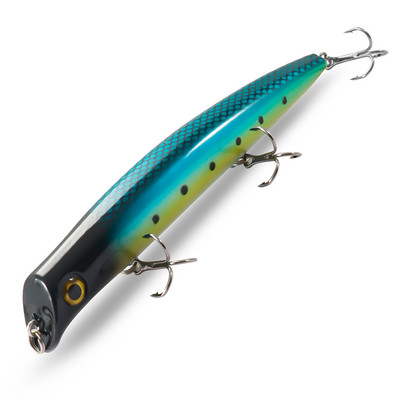 Topwater Popper ujuv püügilant 12,8 cm 15 g 3 kolmiku konksuga Vobbler plastikust kõvasööt Jerkbait Pesca kunstsööt