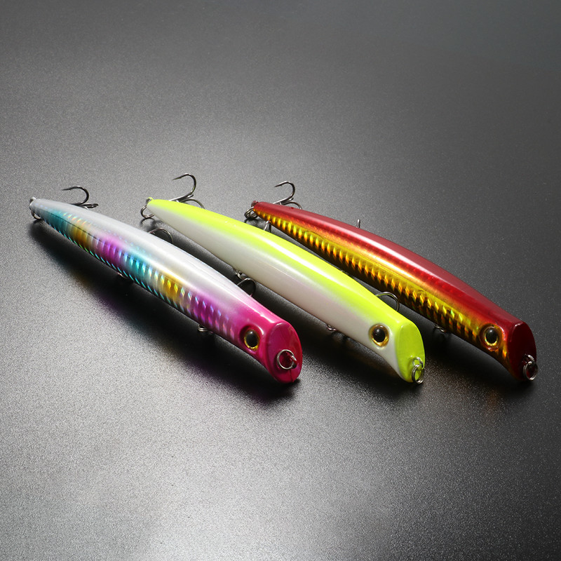 Topwater Popper ujuv püügilant 12,8 cm 15 g 3 kolmiku konksuga Vobbler plastikust kõvasööt Jerkbait Pesca kunstsööt