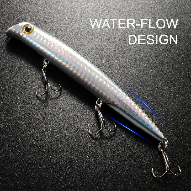 Topwater Popper ujuv püügilant 12,8 cm 15 g 3 kolmiku konksuga Vobbler plastikust kõvasööt Jerkbait Pesca kunstsööt