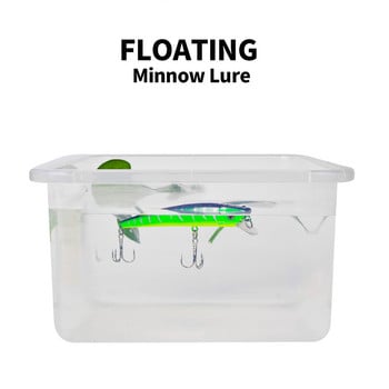 Sunlure 1PCS Floating Minnow Bait 9,5cm-8g Surface Fishing Lure Hard Artificial Wobbler Noisy Swimbait Bass Bait Fishing Trackle