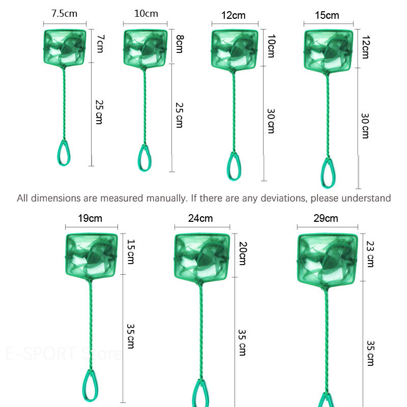 Nešiojami žuvų tinklai, ilgos rankenos kvadratiniai akvariumo priedai žuvų rezervuarų iškrovimo tinklas Žvejybos tinklas lauke Krabų gaudyklės žvejybos įrankiai