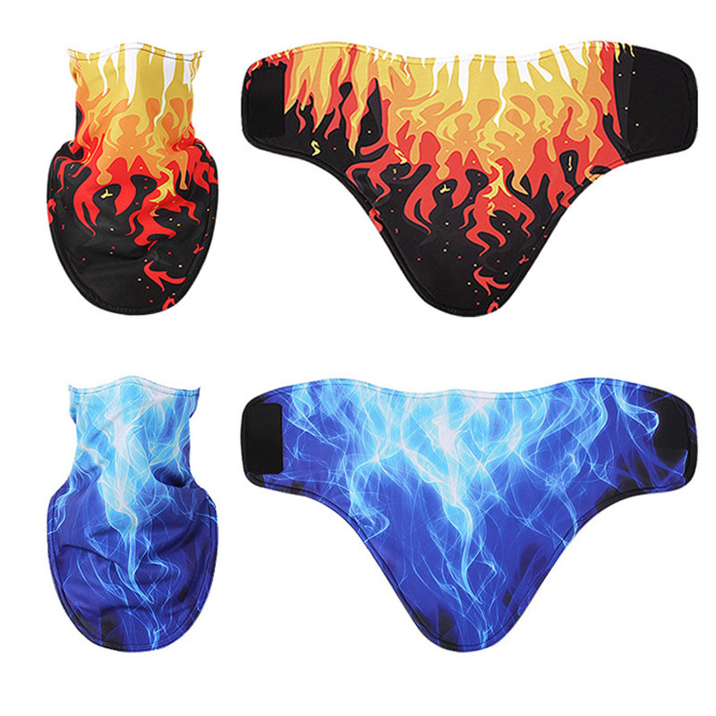 Žieminė vilna slidinėjimo skara dviračių veido kaukė snieglenčių juosta galvos apdangalai 3D juokingi kaklo šildytuvai, trikampiai dviračiai, stori seilinukai