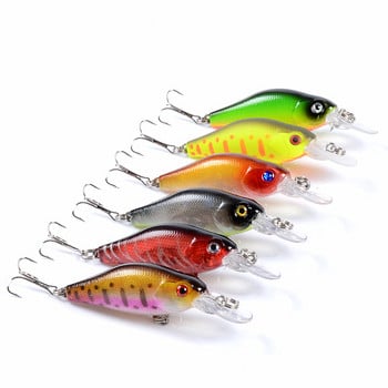 Minnow Fishing Lure, 70mm, 6,8g, Σκληρό Δόλωμα Topwater, Wobbler, Jig Bait, Crankbait Carp, Ριγέ μπάσο, SwimBait για είδη ψαρέματος, 1 τεμ.