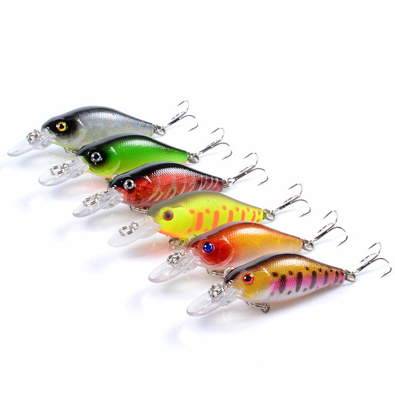 Nalucă de pescuit Minnow, 70 mm, 6,8 g, momeală dură de suprafață, wobbler, momeală jig, crap Crankbait, bas cu dungi, material de pescuit SwimBait, 1 buc