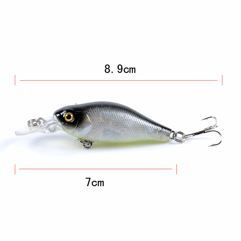 Nalucă de pescuit Minnow, 70 mm, 6,8 g, momeală dură de suprafață, wobbler, momeală jig, crap Crankbait, bas cu dungi, material de pescuit SwimBait, 1 buc