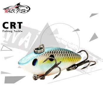 WALK FISH 40mm 4.5g Crankbait Mini Vib Bait Fishing Lure Безустна дрънкалка Твърда стръв Изкуствен потъващ воблер за риболовни принадлежности