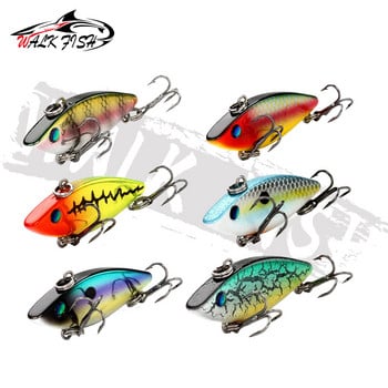 WALK FISH 40mm 4.5g Crankbait Mini Vib Bait Fishing Lure Безустна дрънкалка Твърда стръв Изкуствен потъващ воблер за риболовни принадлежности