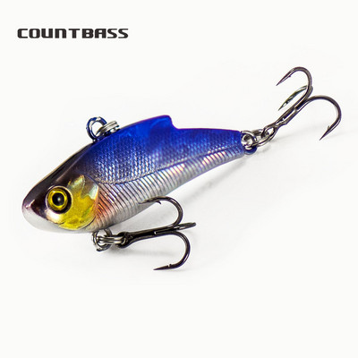 COUNTBASS 45 mm 1-3/4" 6,5 g 1/4 oz. VIB Chatter Vibration Sinnking Hardbaits zvejas māneklis Vobleris bez lūpām Crankbait Lures