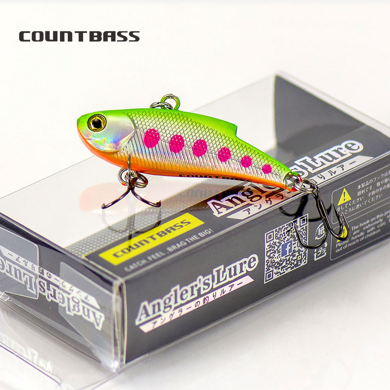 COUNTBASS 45mm 1-3/4" 6,5g 1/4 oz. VIB Chatter Vibration Sinnking Hardbaits Fishing Lure Wobbler Lipless Crankbait Lures