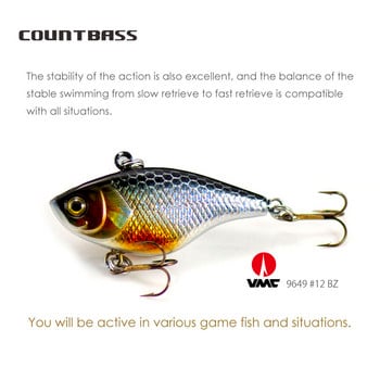 40 mm 4,6 g Countbass вибрационни воблери Твърди примамки Без устни Crankbaits Потъващи рибарски примамки за сладководен риболов