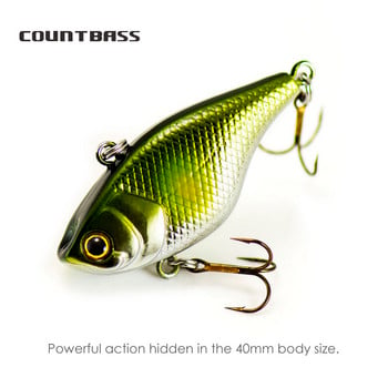 40 mm 4,6 g Countbass вибрационни воблери Твърди примамки Без устни Crankbaits Потъващи рибарски примамки за сладководен риболов