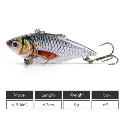 1 τεμ 6,3 εκ. VIB Crankbait 8,5 g Lifelike Fishing Lure Υψηλής ποιότητας Δόλωμα Ψαρέματος Slow Sinking Hard Fishing Wobbler Pesca Mini Vib