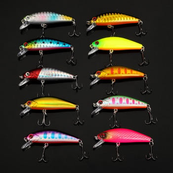 Риболовна примамка Minnow 5,5 cm 6,5 g Потъваща изкуствена твърда стръв Bass Wobblers Примамки Crankbait Pike Treble Hooks такъми