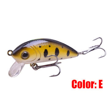 1 τεμ. Luminous Minnow Fishing Lure 50mm 4,5g Topwater Hard Bait Wobblers Swimbait Crankbaits for Carp ριγέ εργαλεία ψαρέματος μπάσου