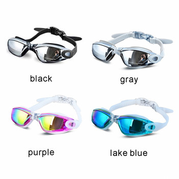 Професионални силиконови очила за плуване против замъгляване, галванични UV очила за плуване за мъже, жени, гмуркане, очила за водни спортове