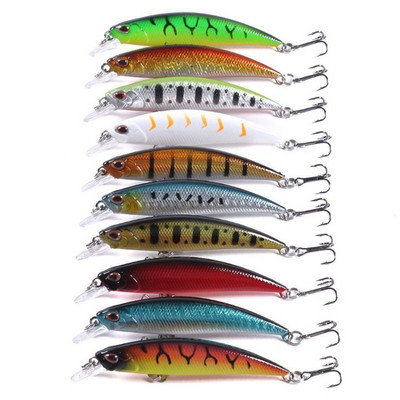 1 db lézeres lassan süllyedő Minnow horgászcsali 80mm 9g mesterséges Japan Hard Bait Bass csuka wobblerek Crankbait pontyhorgászat