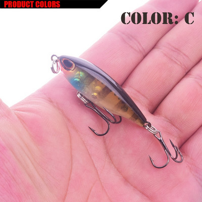 Naluci de pescuit Mini creion 4,8 cm 3,6 g Naluci de scufundare Wobblers Momeală artificială din plastic dur Iarnă Minnow Bass Pesca Treble Hooks Tackle