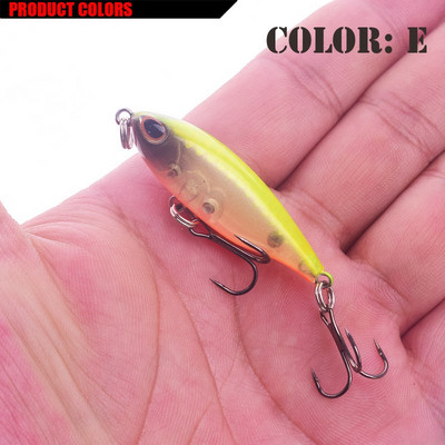 Naluci de pescuit Mini creion 4,8 cm 3,6 g Naluci de scufundare Wobblers Momeală artificială din plastic dur Iarnă Minnow Bass Pesca Treble Hooks Tackle