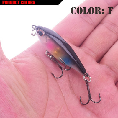 Naluci de pescuit Mini creion 4,8 cm 3,6 g Naluci de scufundare Wobblers Momeală artificială din plastic dur Iarnă Minnow Bass Pesca Treble Hooks Tackle