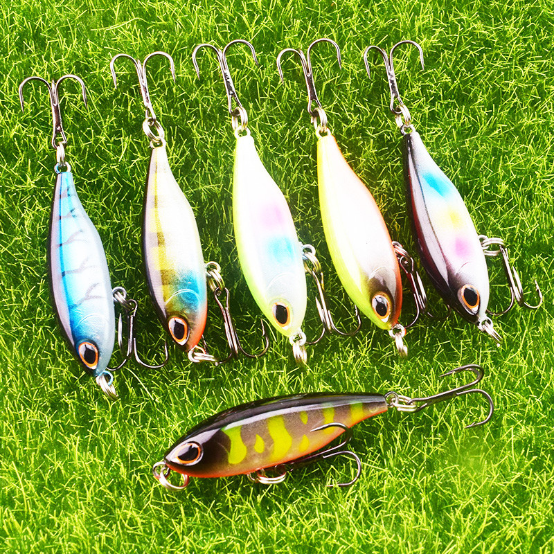 Naluci de pescuit Mini creion 4,8 cm 3,6 g Naluci de scufundare Wobblers Momeală artificială din plastic dur Iarnă Minnow Bass Pesca Treble Hooks Tackle