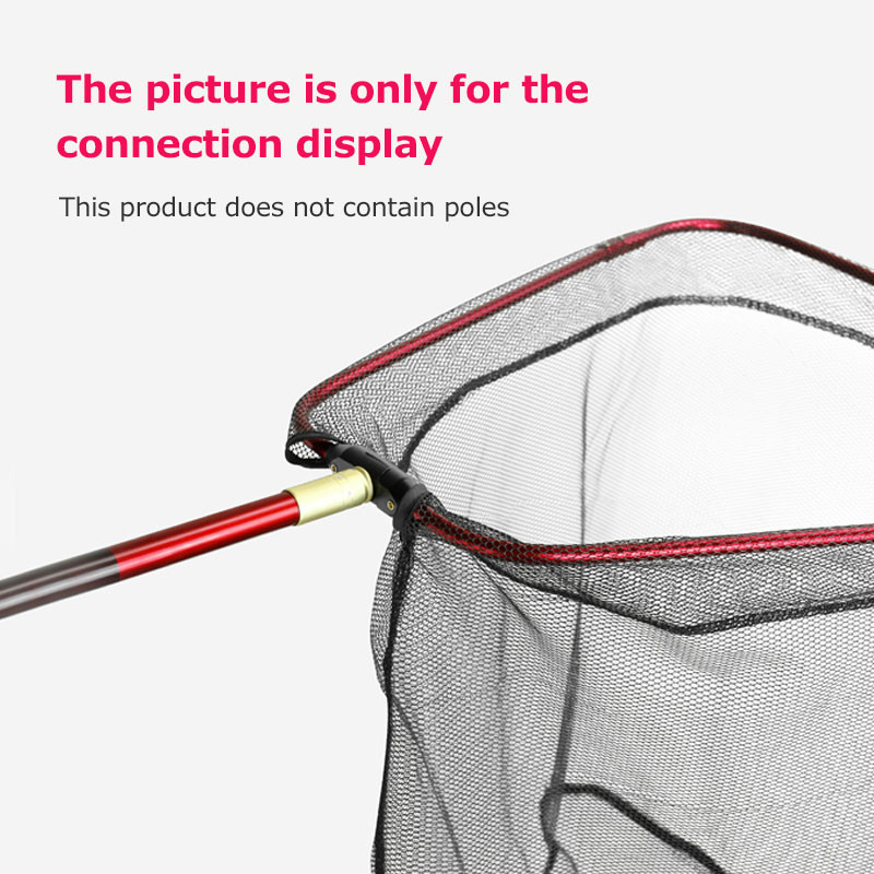 LINNHUE kokkupandav kolmnurkne püügivõrk alumiiniumsulamist 40 cm/60 cm sügavusega kaasaskantav võrguvarras püügiks suur tihe võrk ilma käepidemeta