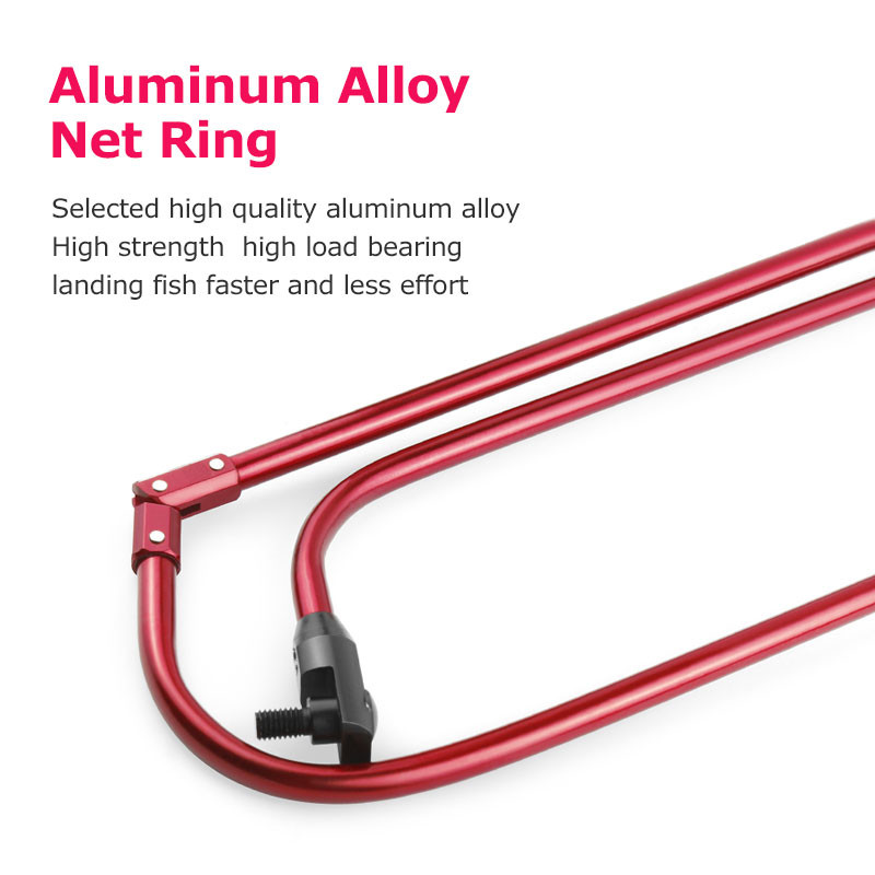 LINNHUE kokkupandav kolmnurkne püügivõrk alumiiniumsulamist 40 cm/60 cm sügavusega kaasaskantav võrguvarras püügiks suur tihe võrk ilma käepidemeta