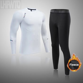 Ανδρικά Μαύρα Σετ Εσωρούχων Σκι Winter Sports Quick Dry Thermal εσώρουχα σκι Αθλητικά ρούχα Winter Long Johns για Ανδρικά